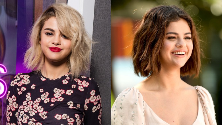 Selena Gomez blond bob