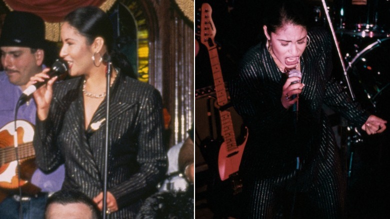 Selena Quintanilla at a Hard Rock Cafe opening