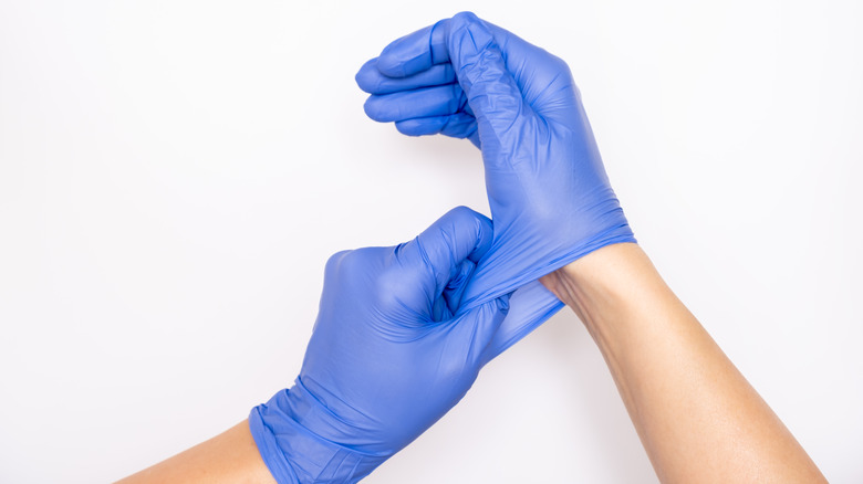 rubber gloves