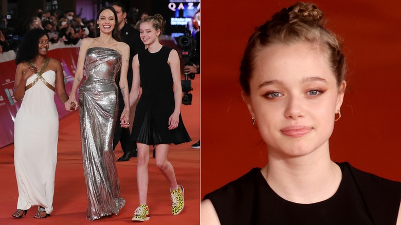 Shiloh Jolie-Pitt black dress