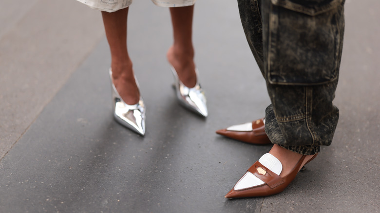 people wearing pointed toe shoes