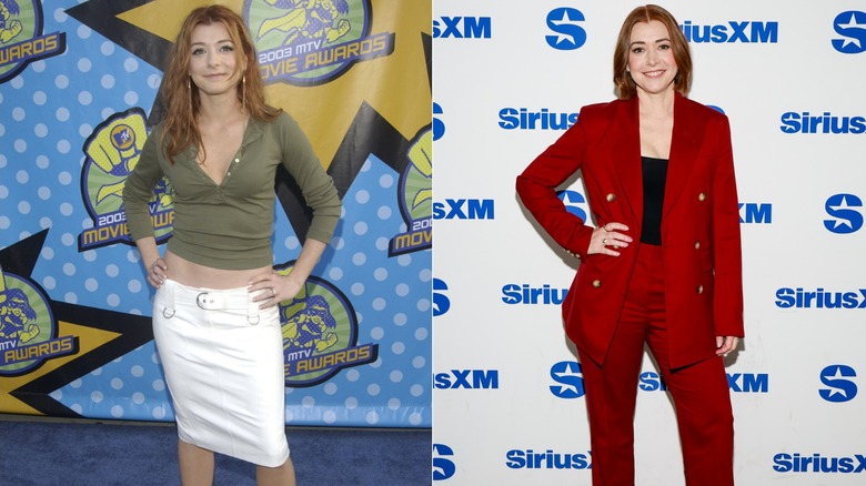 Alyson Hannigan in 2003 and 2025