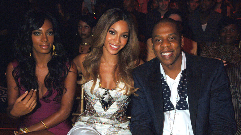 Beyoncé and Jay-Z with Solange Knowles in the 2000s.