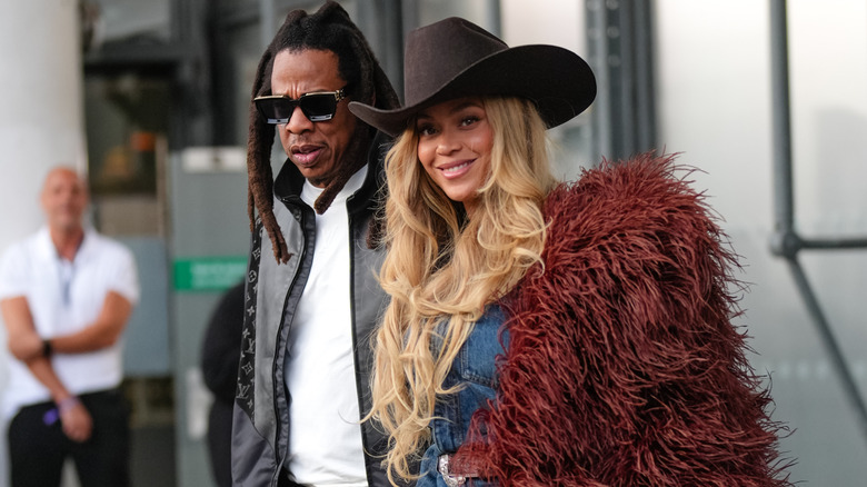 Beyoncé and Jay-Z during 2025 Paris Fashion Week.