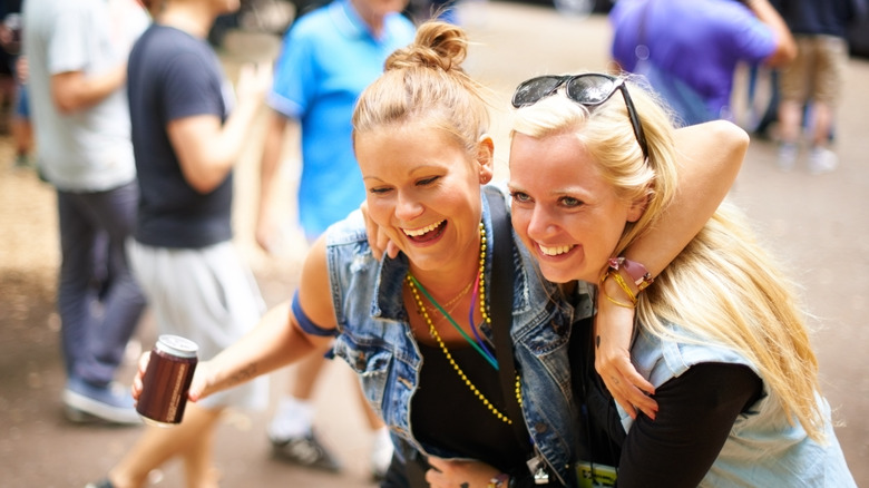 friend holding friend up