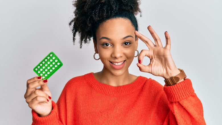 Woman satisfied with her birth control