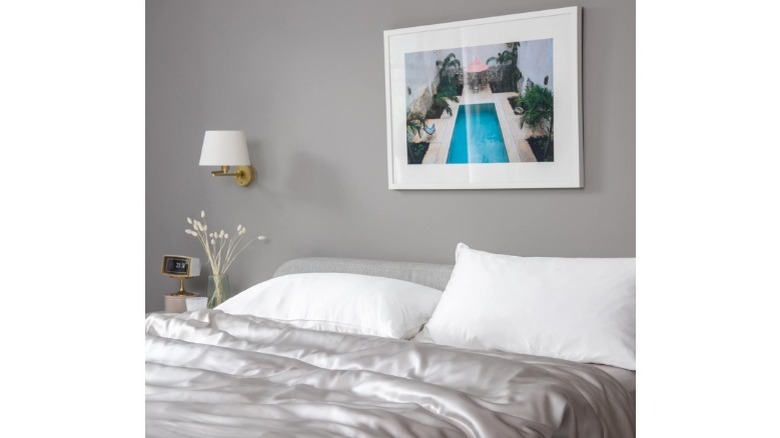 bedroom silk bed set