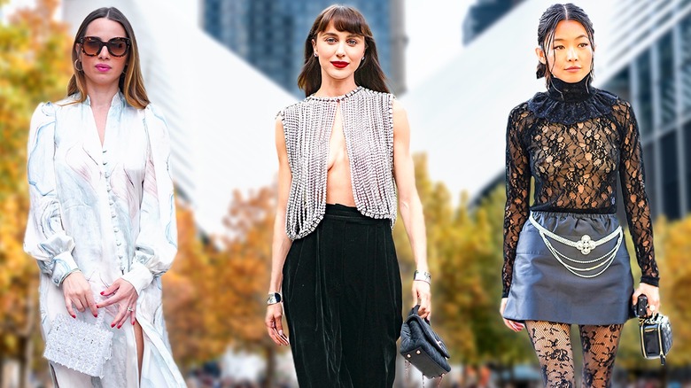 women wearing silver pieces