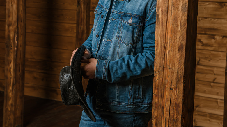 Canadian tuxedo cowboy look