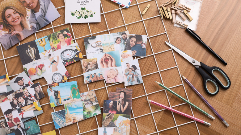 Flat lay of a vision board