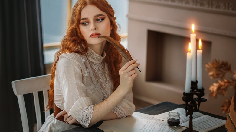 woman writing letter