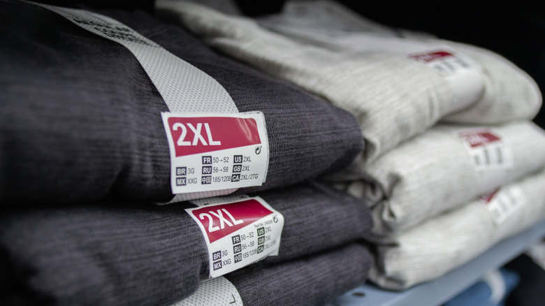 Stickers on sweatpants