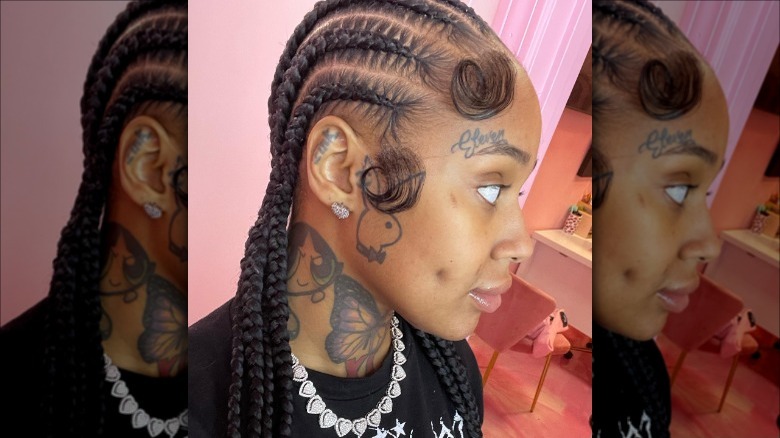 woman with hair spirals