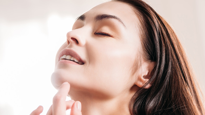 woman with glowing skin