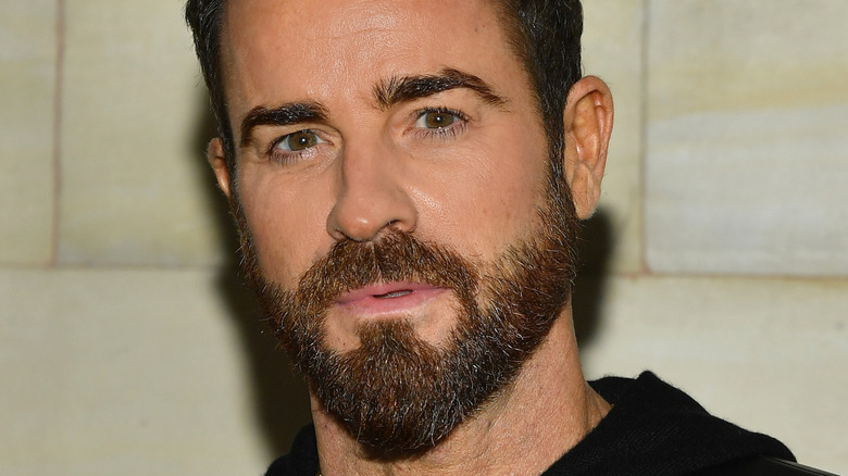 Justin Theroux lips slightly parted