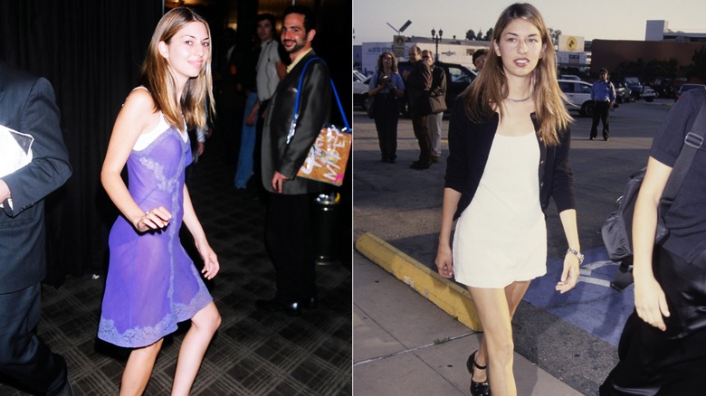 Sofia Coppola in the early 1990s in slip dresses.