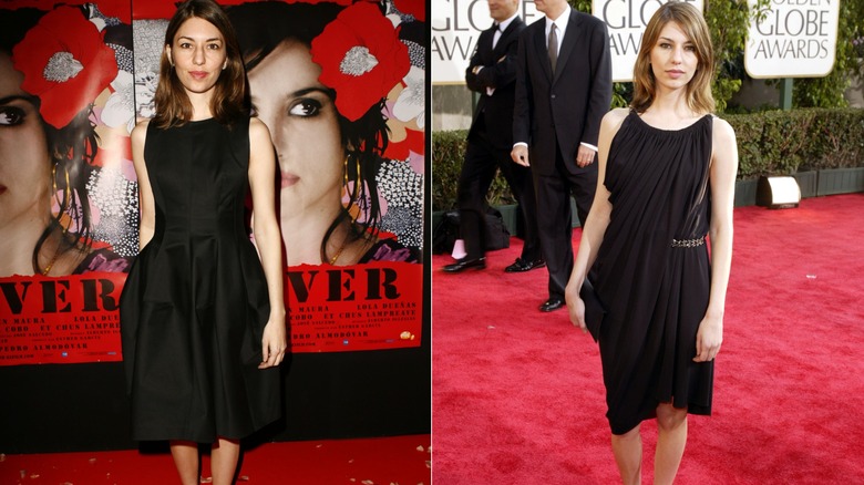 Sofia Coppola at red carpet events in the mid-2000s.