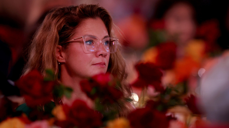 A closeup of Sophie Grégoire Trudeau wearing glasses