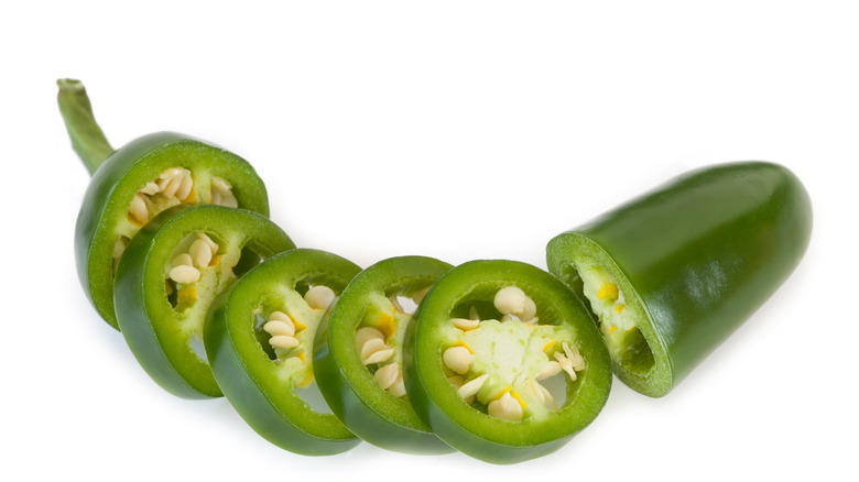 Jalepeno peppers sliced into rings 