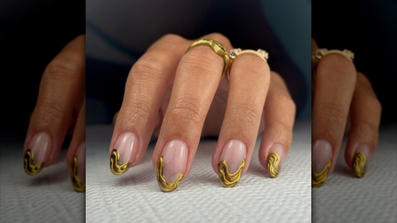 3D gold nails