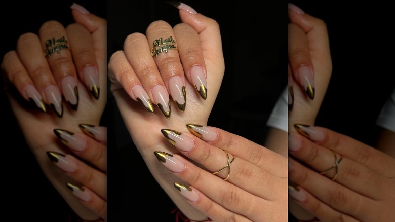 gold nails