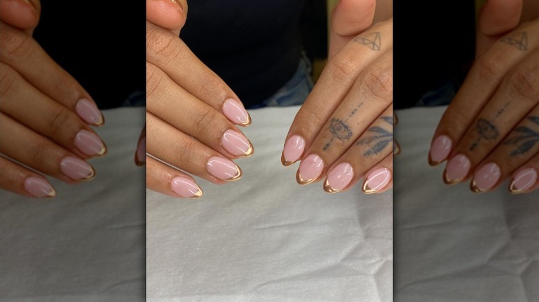 gold French tip