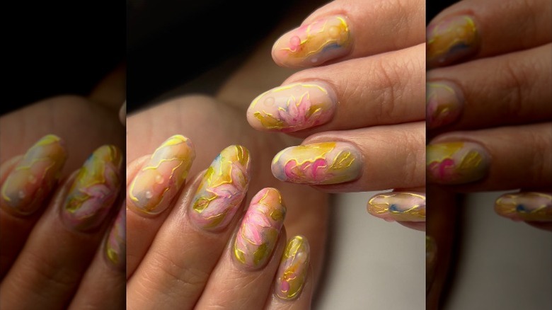 gold garden nails