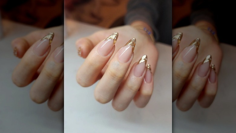 gold French tip