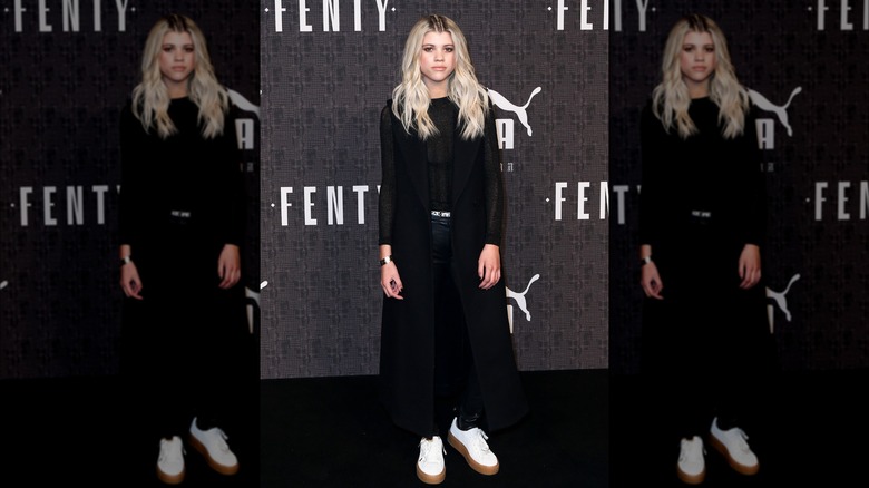 Sofia Richie in all-black outfit