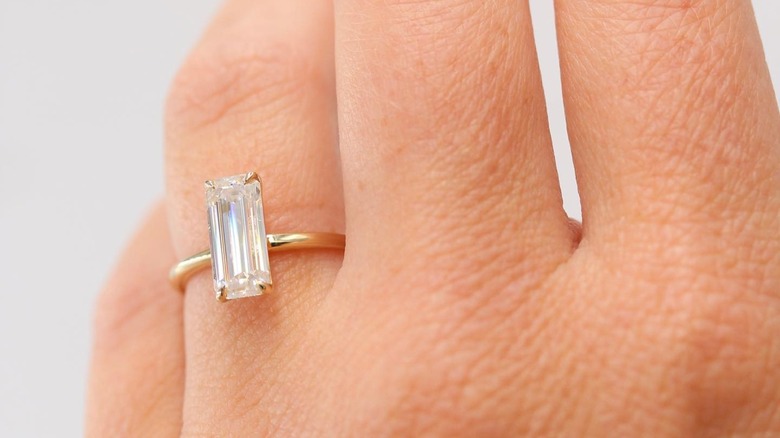 woman with minimalist ring