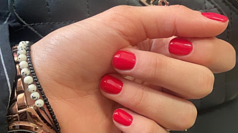 Strawberry Jello nails