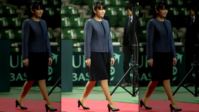 Princess Mako of Japan walking