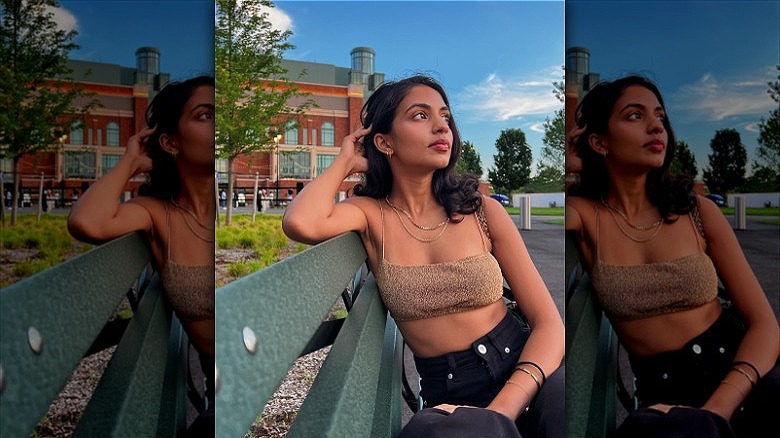 woman wearing crop top