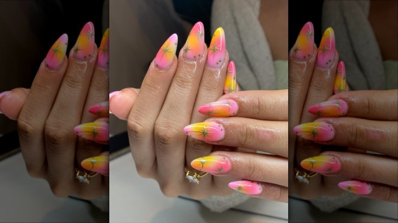 sunset nails