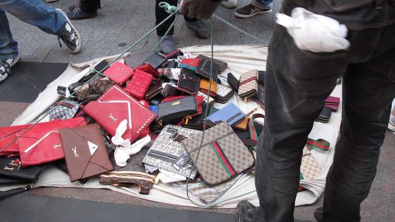 counterfeit bags being sold