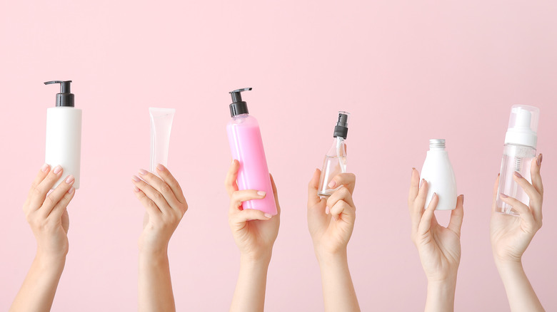 variety of skincare products