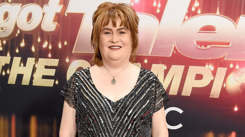 Susan Boyle with red hair