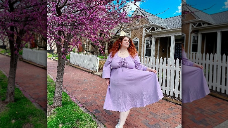 Woman wearing Loud Bodies dress