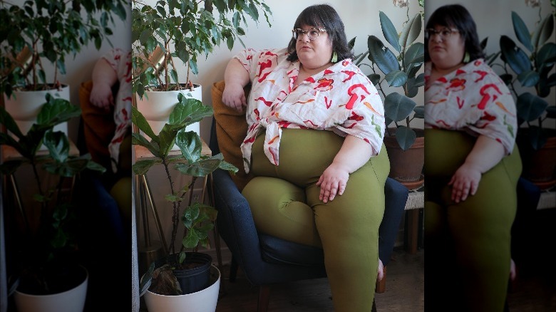 Woman wearing Oge Ajibe blouse