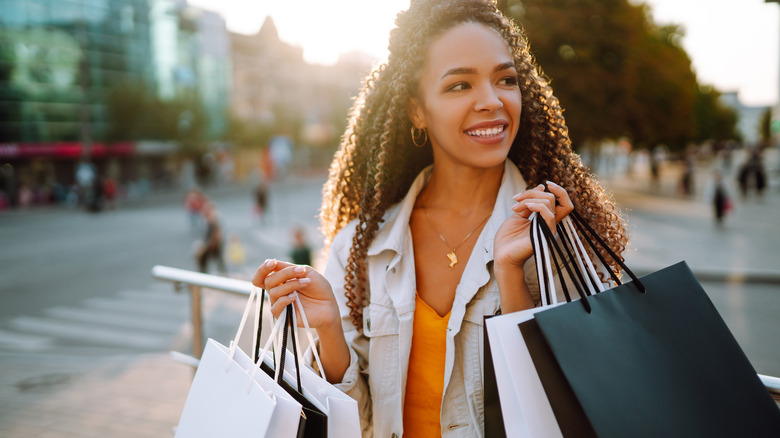 Woman with shopping bags