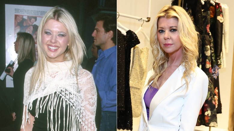Tara Reid on the red carpet in 1999 and in a clothes store in 2025