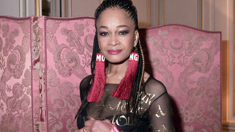 Melissa Doucouré wearing large tassel earrings