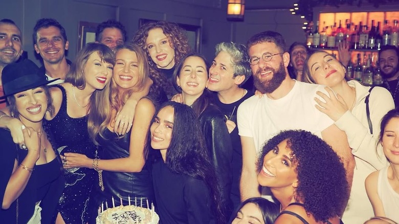 Taylor Swift at a party with several A-lister friends