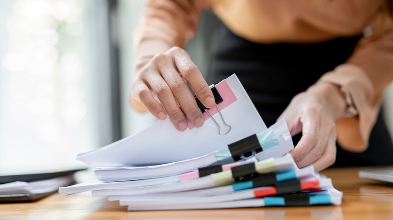 Organizing papers neatly