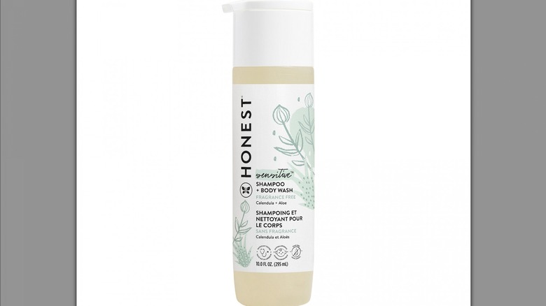 bottle of honest company shampoo