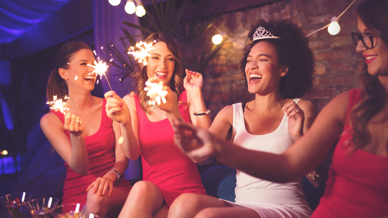 Bachelorette party at nightclub