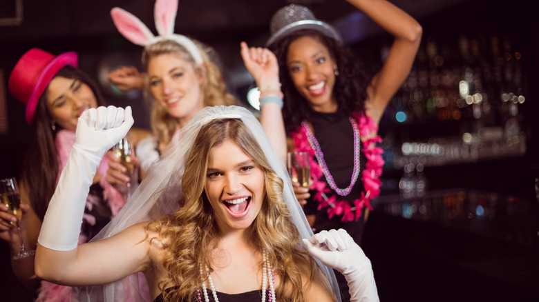 Bachelorette party at nightclub
