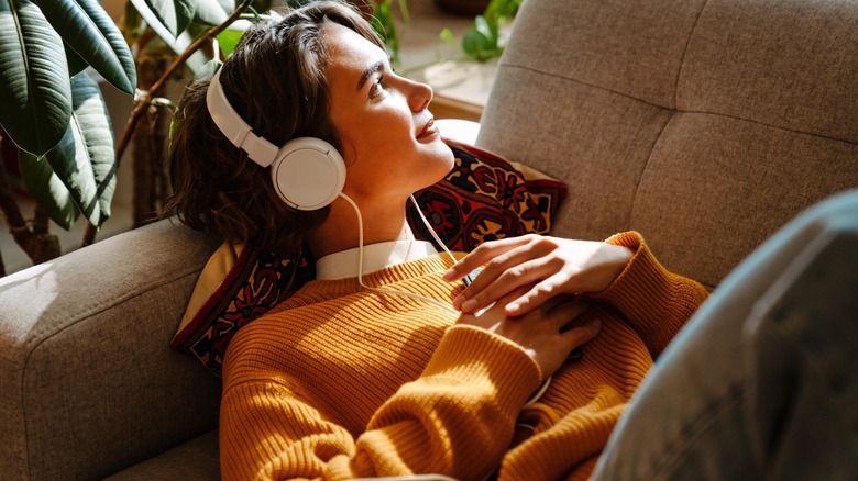 Woman listening to her phone