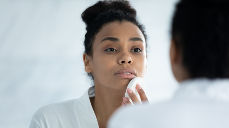 using a beauty sponge