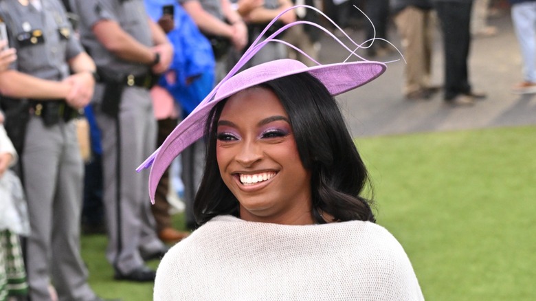 Simone Biles at the 2025 Kentucky Derby.